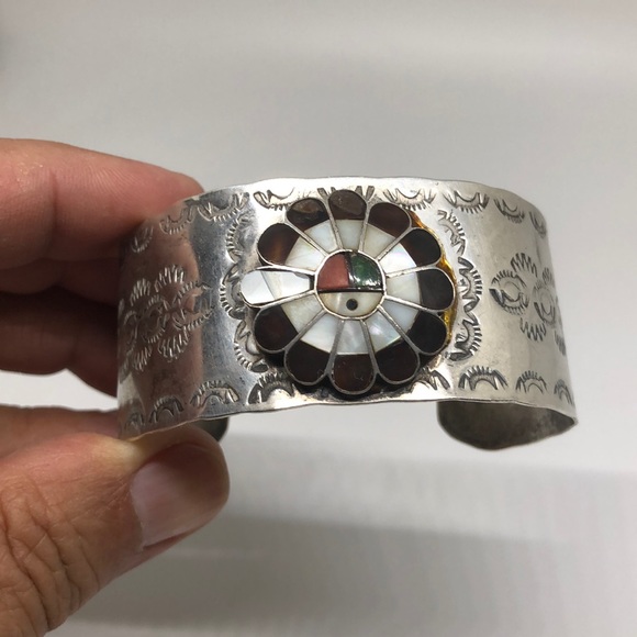Native Other - Vintage Native American cuff bangle sterling